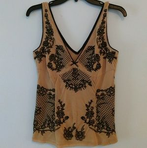 Beautiful Moda International Embroidered Tank